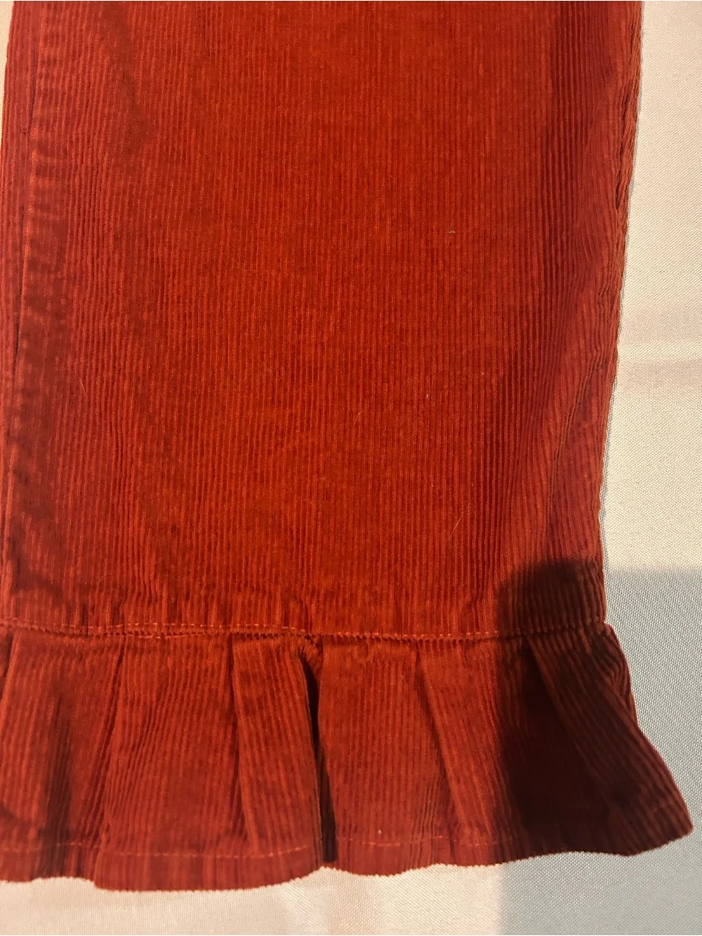 Tach Ruffled Palma corduroy pants in rust brown M
